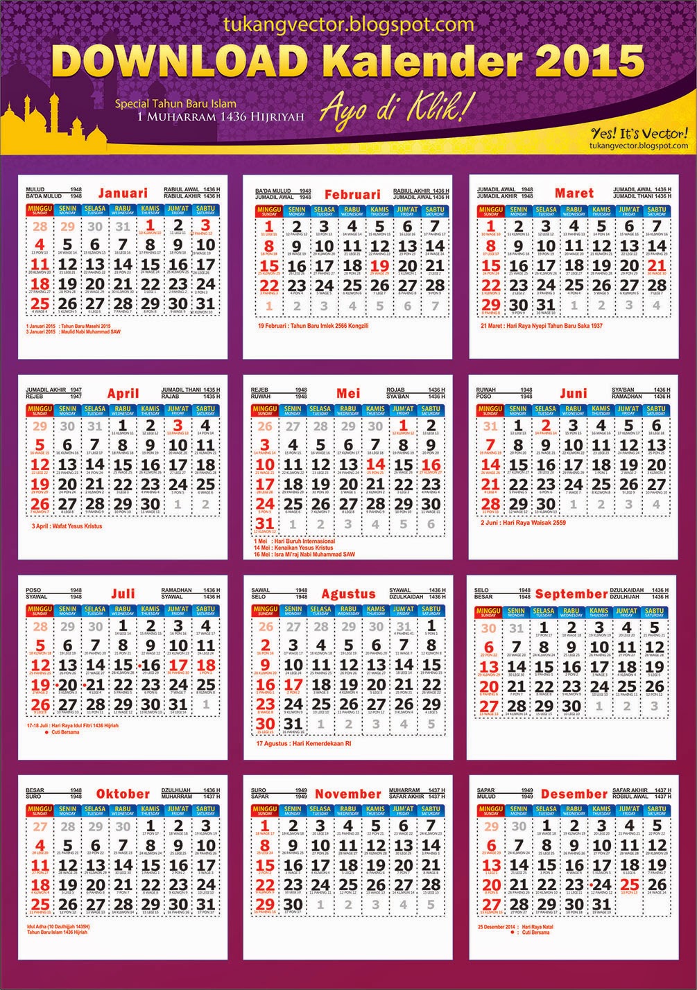 kalender 2015 indonesia